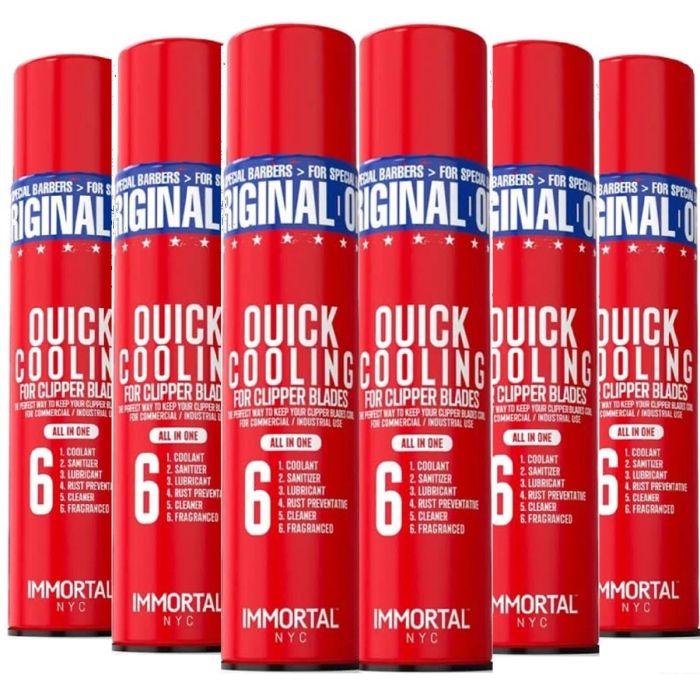 Immortal NYC Quick Cooling For Clipper Blade 20.29 oz [6 Pack]