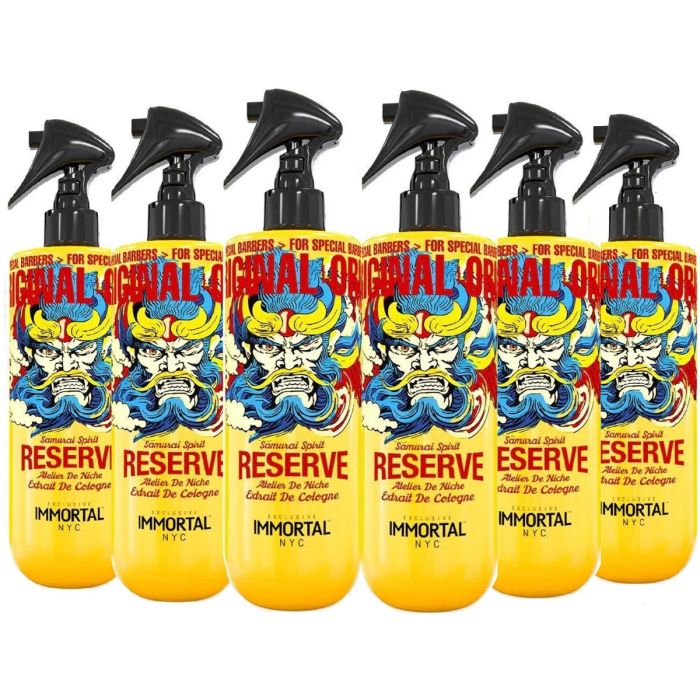 Immortal NYC Samurai Spirit Reserve Eau De Cologne 16.9 oz [6 Pack]