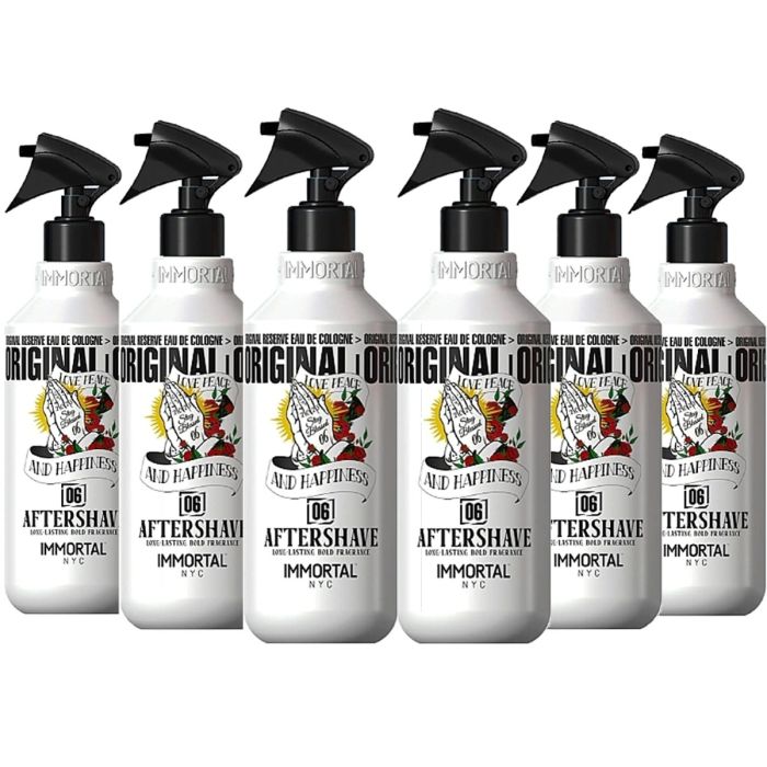 Immortal NYC Love Peace and Happiness Stay Blessed Aftershave 06 16.9 oz [6 Pack]