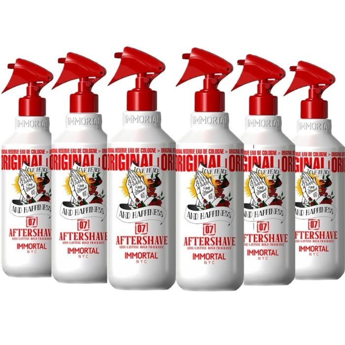 Immortal NYC Love Peace and Happiness Stay Blessed Aftershave 07 16.9 oz [6 Pack]