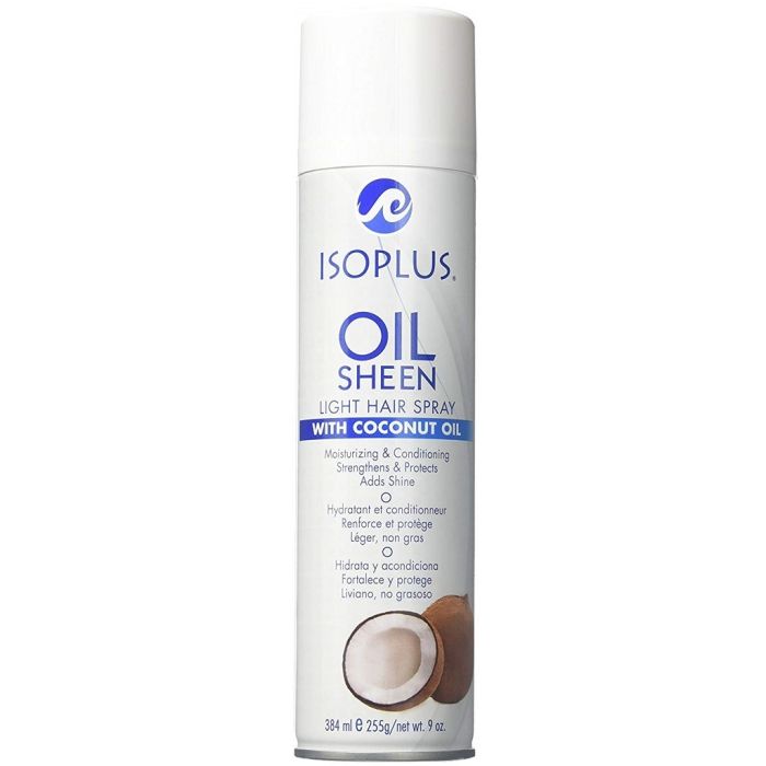 Isoplus Oil Sheen Light Hair Spray With Coconut Oil 9 oz