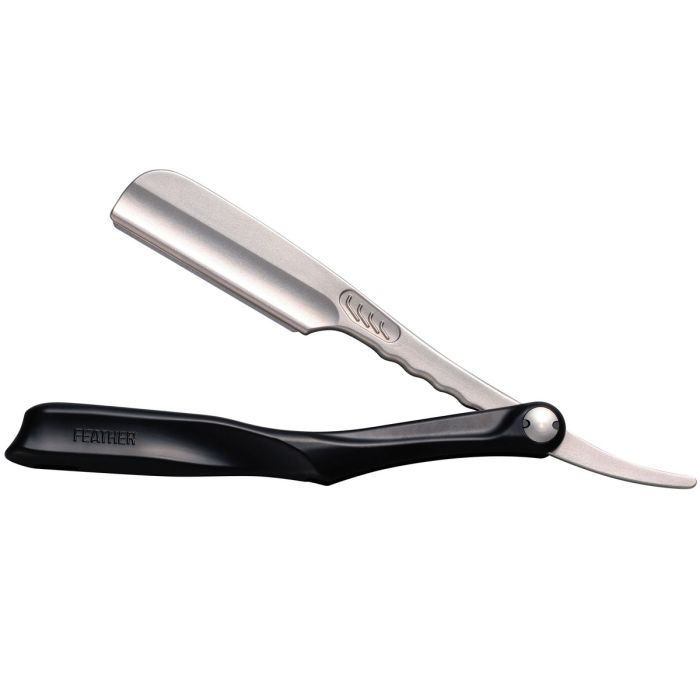 Jatai Feather Artist Club SS Folding Razor - Black #ACS-RB