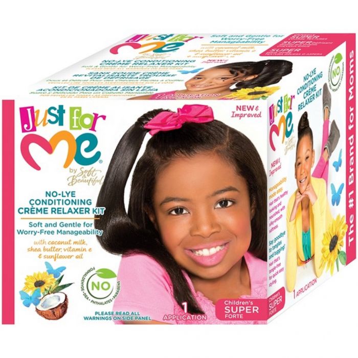 Just For Me No-Lye Conditioning Creme Relaxer Kit Children's Super - 1 Application