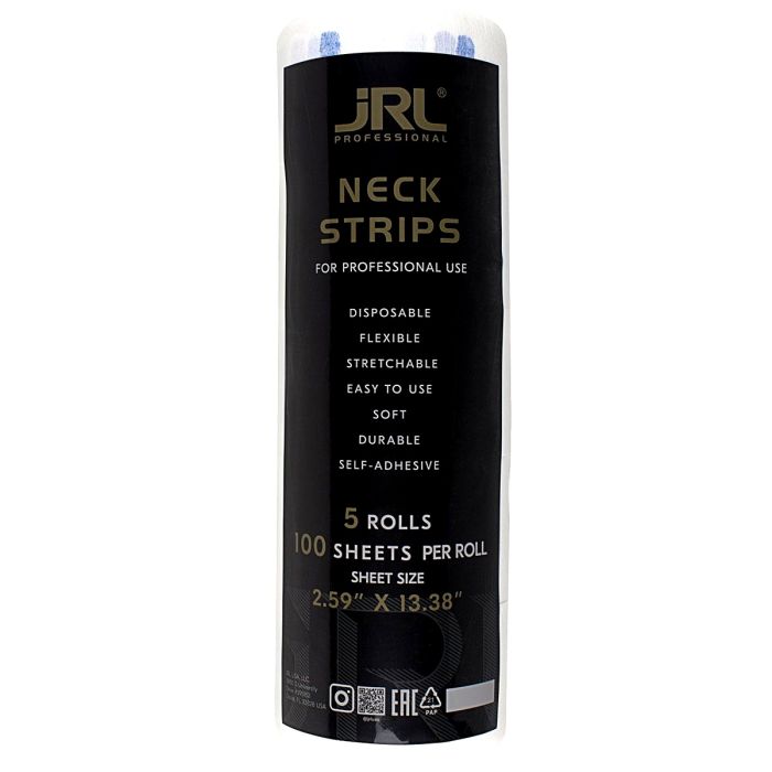 L3VEL3 Neck Strip Rolls White - 500 Strips #R029W