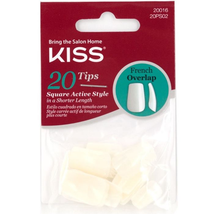 Kiss 20 Tips Nails - Square Active Style, French Overlap #20PS02