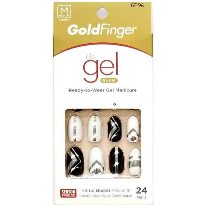 Kiss Gold Finger Gel Glam 24 Nails #GF96