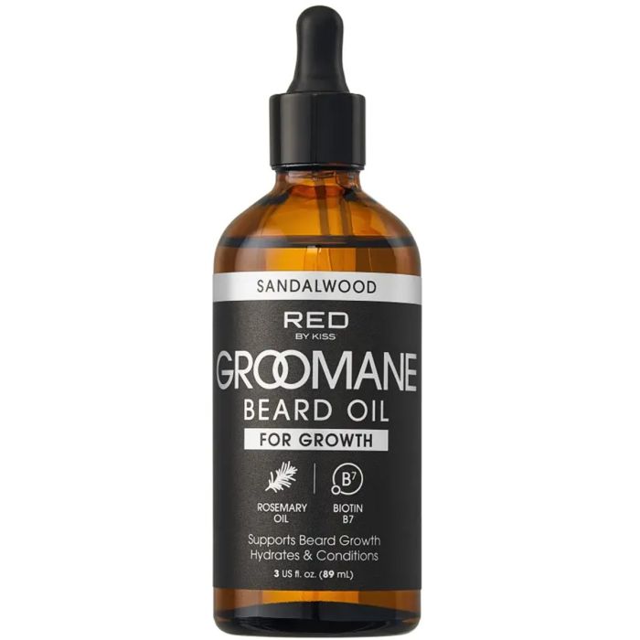 Red by Kiss GROOMANE Beard Oil for Growth - Sandalwood 3 oz #GR23
