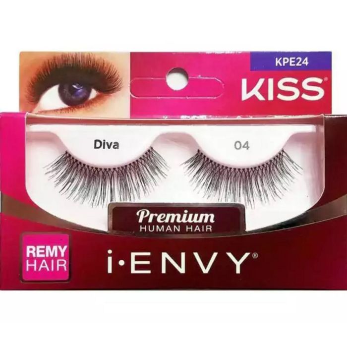 Kiss i-ENVY Premium Human Remy Hair Eyelashes 1 Pair Pack - Hollywood 03 #KPE38