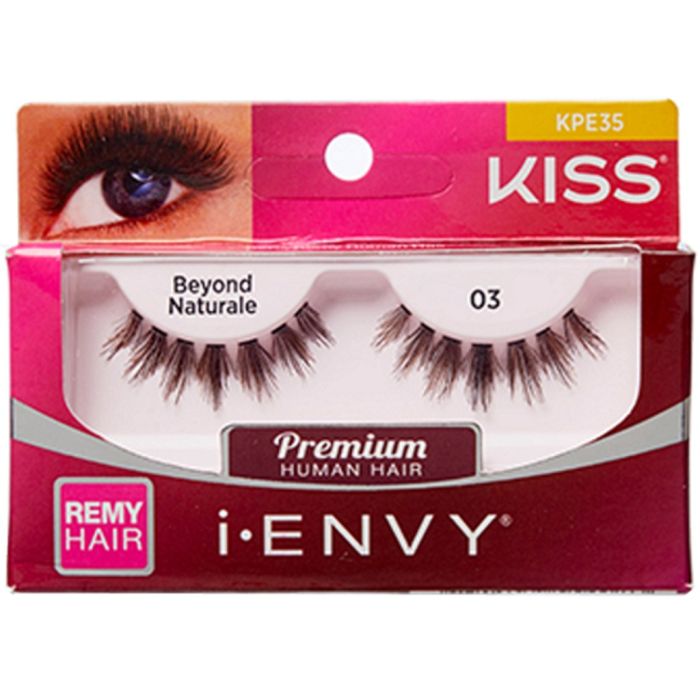 Kiss i-ENVY Premium Human Remy Hair Eyelashes 1 Pair Pack - Beyond Naturale 03 #KPE35