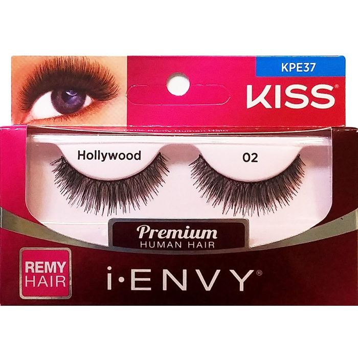 Kiss i-ENVY Premium Human Remy Hair Eyelashes 1 Pair Pack - Hollywood 03 #KPE38