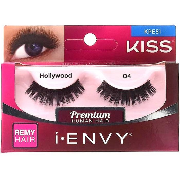 Kiss i-ENVY Premium Human Remy Hair Eyelashes 1 Pair Pack - Hollywood 03 #KPE38