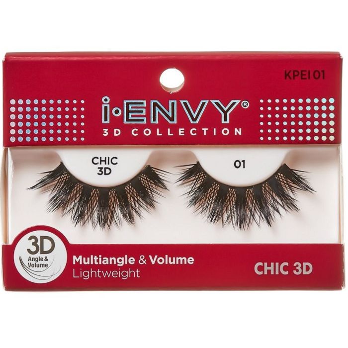 Kiss i-ENVY 3D Collection Multiangle & Volume Eyelashes 1 Pair Pack - CHIC 3D #KPEI01