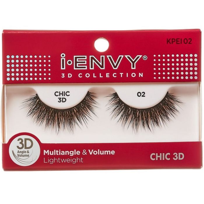 Kiss i-ENVY 3D Collection Multiangle & Volume Eyelashes 1 Pair Pack - CHIC 3D #KPEI02