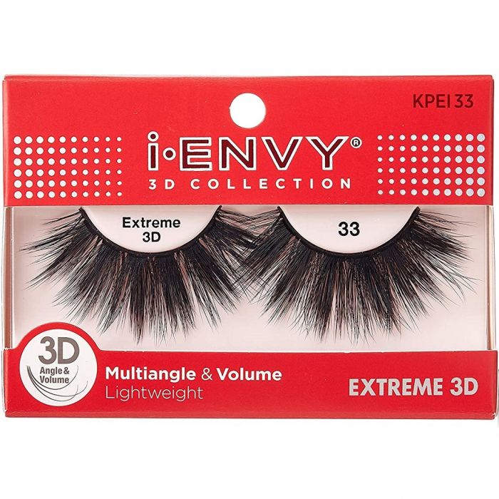 Kiss i-ENVY 3D Collection Multiangle & Volume Eyelashes 1 Pair Pack - EXTREME 3D #KPEI33