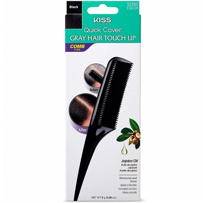 Kiss Colors Quick Cover Gray Hair Touch Up Comb Type 0.28 oz