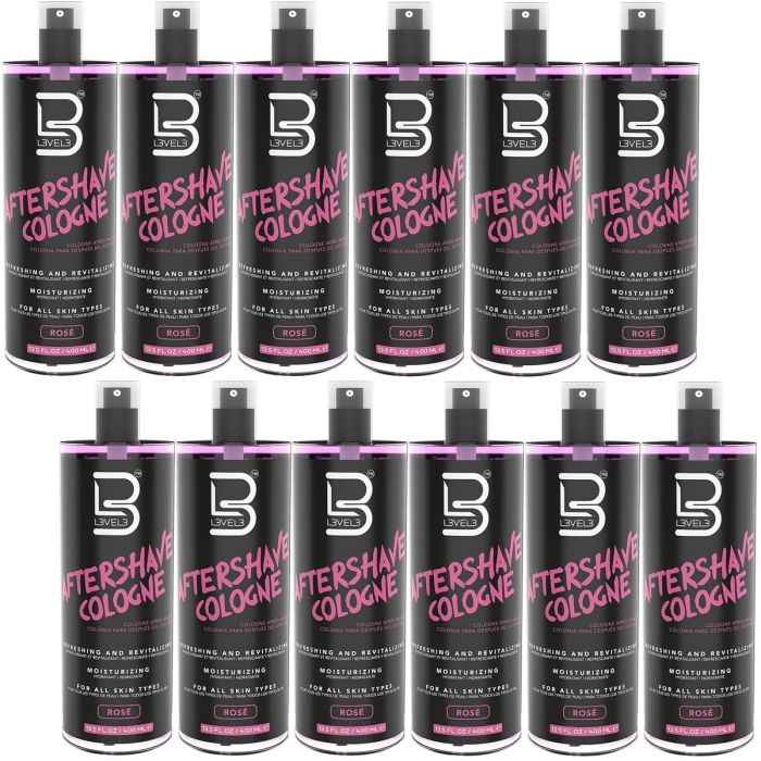 L3VEL3 After Shave Spray Cologne - Rose 13.5 oz [12 Pack]
