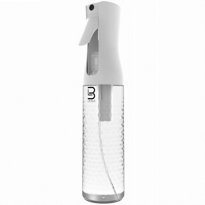 L3VEL3 Beveled Spray Bottle - White / Clear 10.14 oz