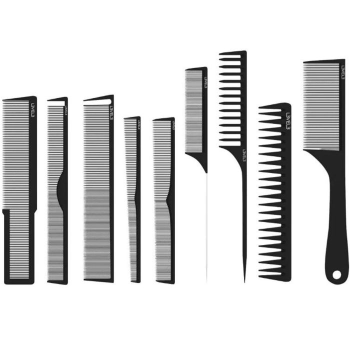 L3VEL3 Hair Comb 9 Pcs Set 