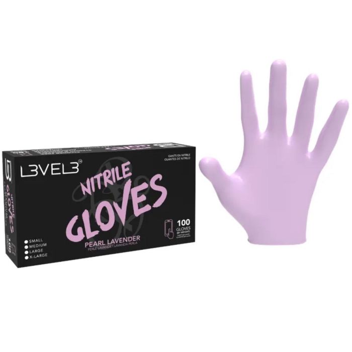 L3VEL3 Nitrile Gloves 100 Pcs - PEARL LAVENDER [S-XL]