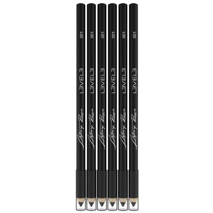L3VEL3 Liner Pencils 6 Pack - Black