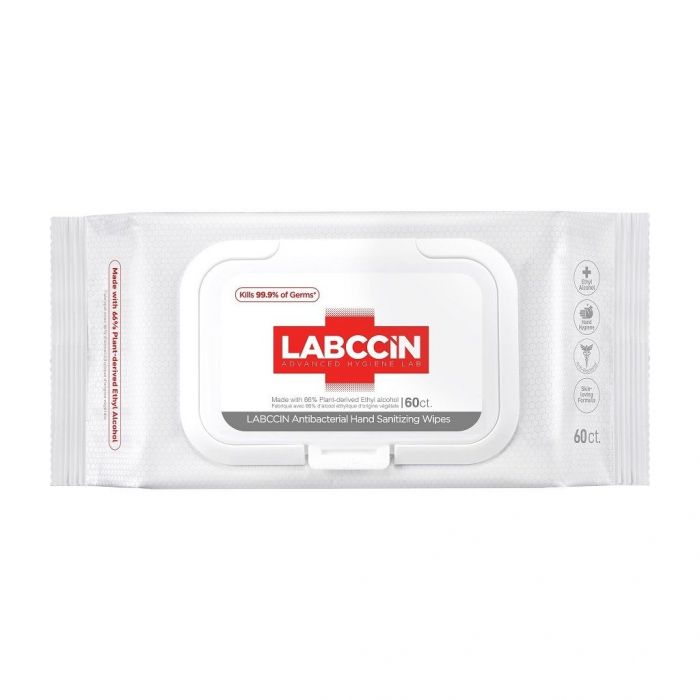 Labccin Antibacterial Hand Sanitizing Wipes - 60 Wipes