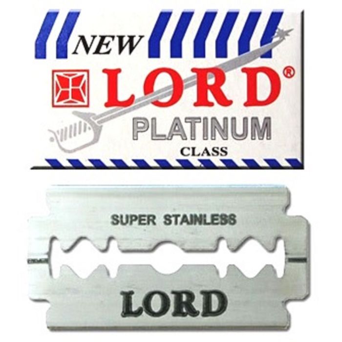 Lord Platinum Double Edge Super Stainless Blades - 50 Blades [5 Blades x 10 Pack]