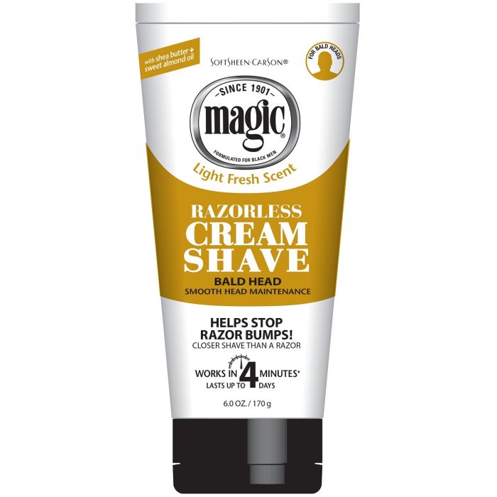 Softsheen Carson Magic Razorless Cream Shave - Bald Head 6 oz