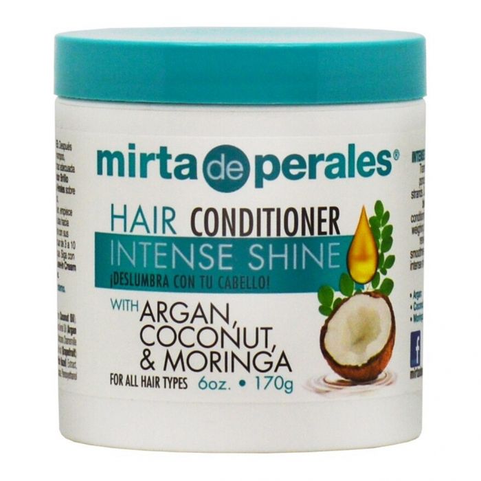 Mirta De Perales Natural Oil Blend Intense Shine Hair Conditioner with Argan, Coconut & Moringa 6 oz