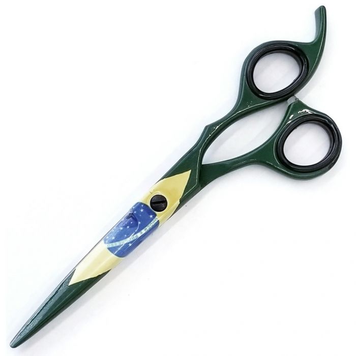 Nexxzen Shear Collection Shears - Brazillian Flag 6.5" #753124