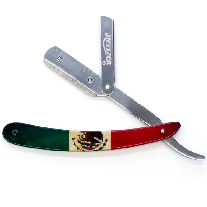 Nexxzen Professional Barber Swing Lock All Metal Razor - Mexican Flag #NZR040-MF