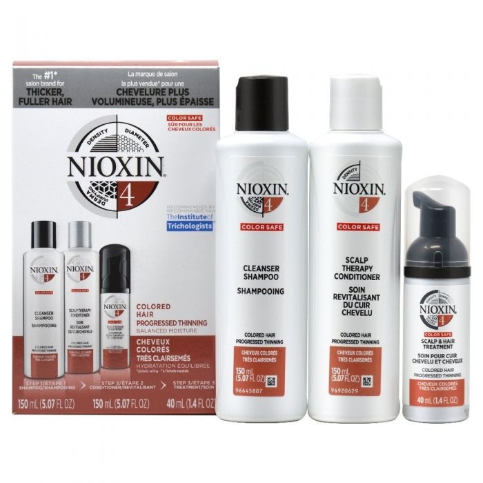 Nioxin 3 Part System No.4 - Colored Hair Progressed Thinning [TRIAL KIT]