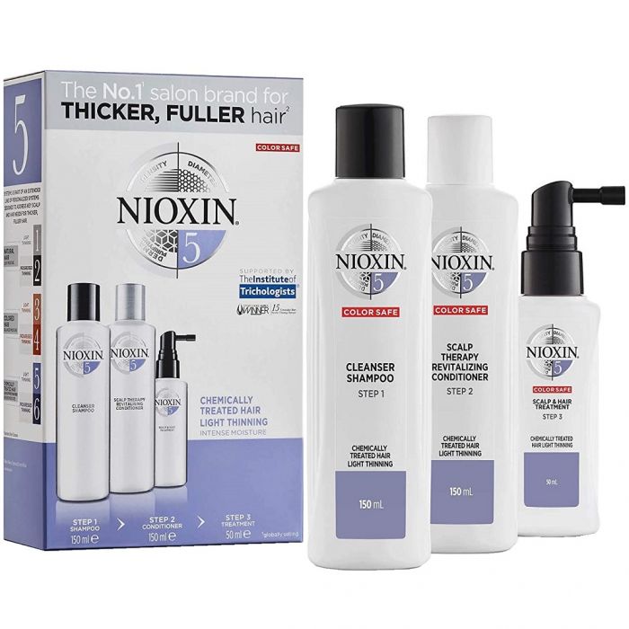 Nioxin 3 Part System No.5 - Chemically Treated Hair Light Thinning [TRIAL KIT]  