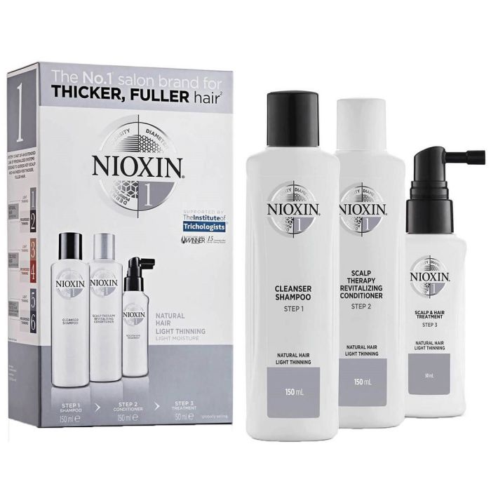Nioxin 3 Part System No.1 - Natural Hair Light Thinning [TRIAL KIT]