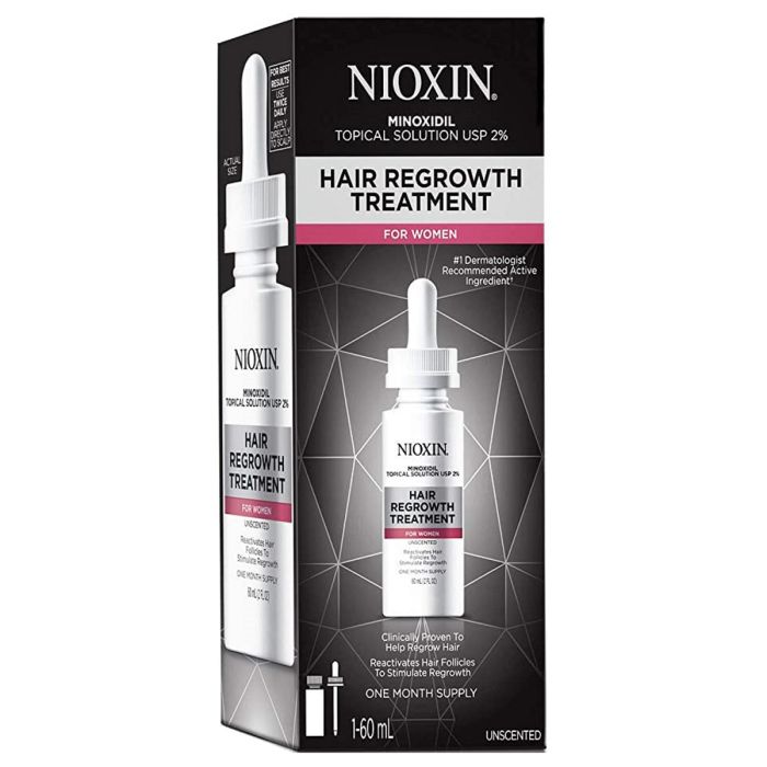 Nioxin Hair Regrowth Treatment for Women 2 oz [1 Month Supply]