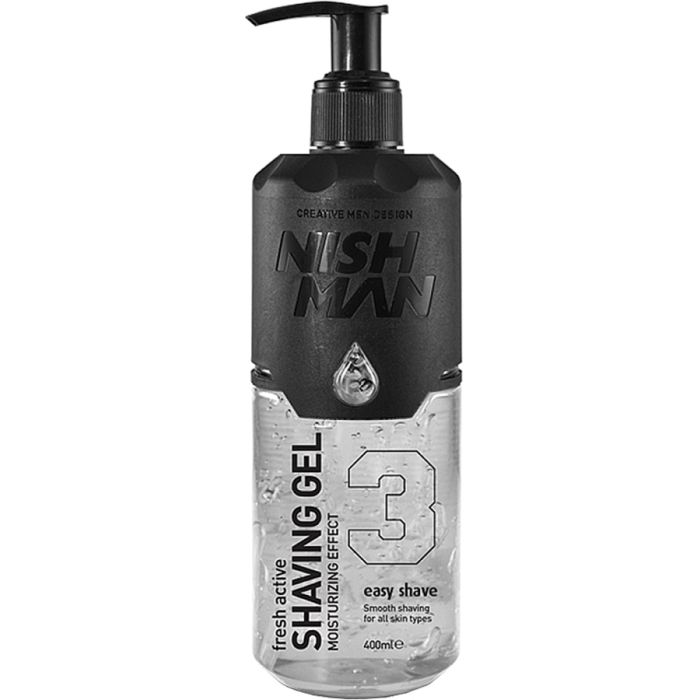 Nishman Fresh Active Shaving Gel [3 Easy Shave] 13.5 oz