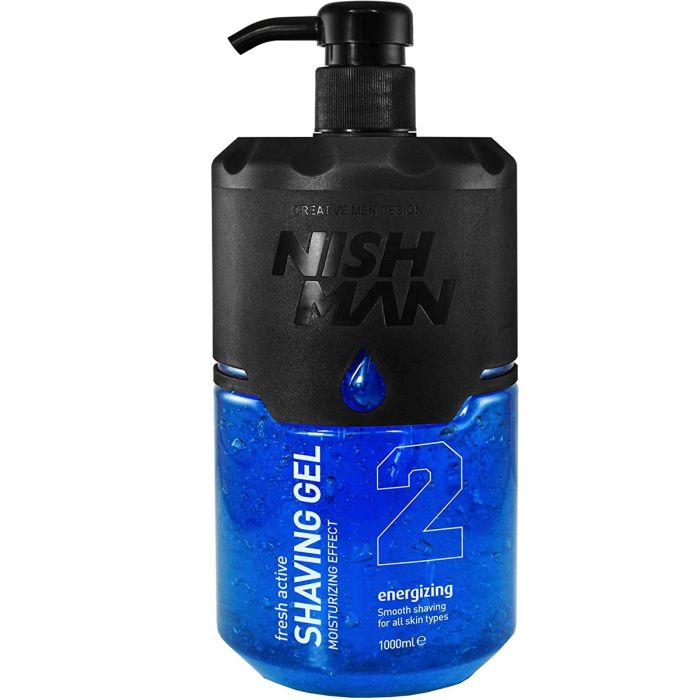 Nishman Fresh Active Shaving Gel [2 Energizing] 34 oz