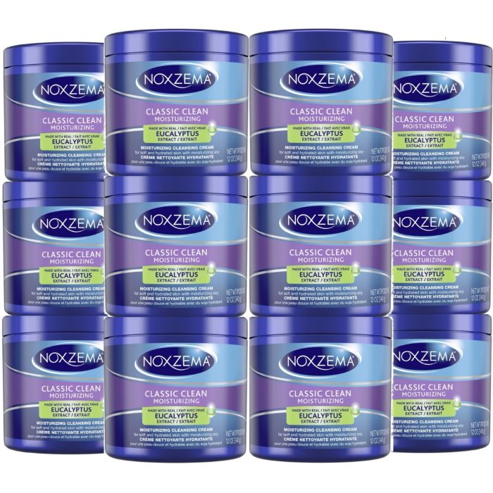 Noxzema Classic Clean Moisturizing Cleansing Cream 12 oz [12 Pack]