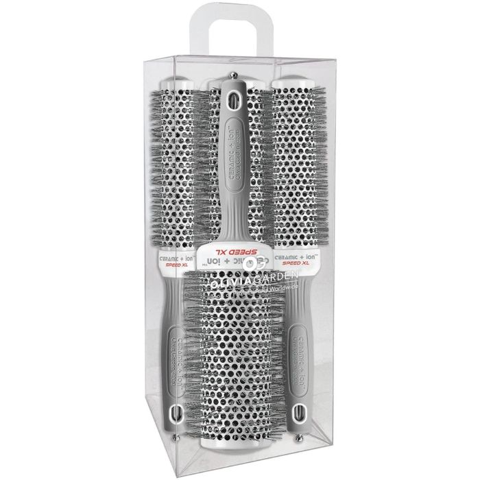 Olivia Garden Ceramic + Ion Speed XL Thermal Brush 4 Pcs Box Deal #CIXL-BOX01