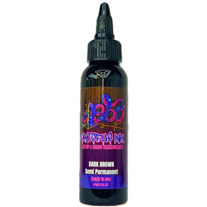 PBO Oktopus Ink Line Up & Beard Enhancement 2 oz [Dark Brown for Airbrush only] 