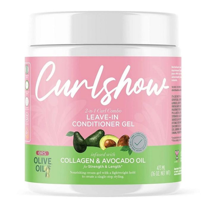 ORS Olive Oil Curlshow Leave-In Conditioner Gel Infused with Collagen & Avocado Oil 16 oz