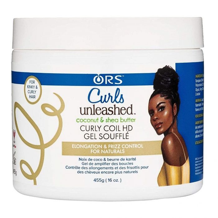 ORS Curls Unleashed Coconut and Shea Butter Curly Coil HD Gel Souffle 16 oz