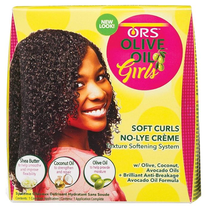 ORS Olive Oil Girls Soft Curls No Lye Creme Texture Softening System - 1 Complete Application