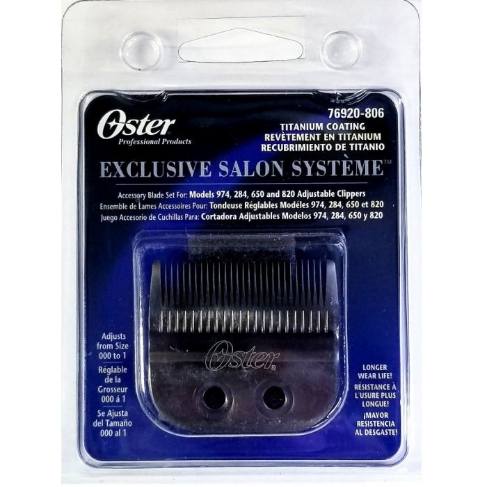 Oster Titanium Coating Blade For Models 974, 284, 650, 820 Clippers #76920-806