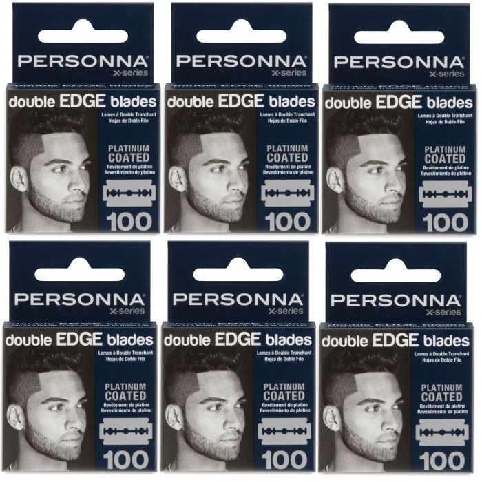 Personna X-Series Platinum Coated Double Edge Blades - 600 Blades #BP0262 [100 Blades x 6 Pack]