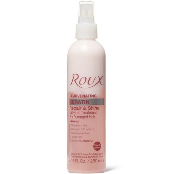 Roux Rejuvenating Keratin Repair & Shine Leave-In Treatment For Damaged Hair 8.45 oz