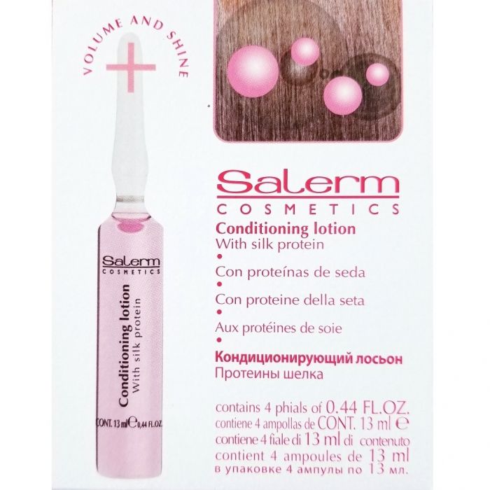 Salerm Conditioning Lotion With Silk Protein Amples 0.44 oz - 4 Vials