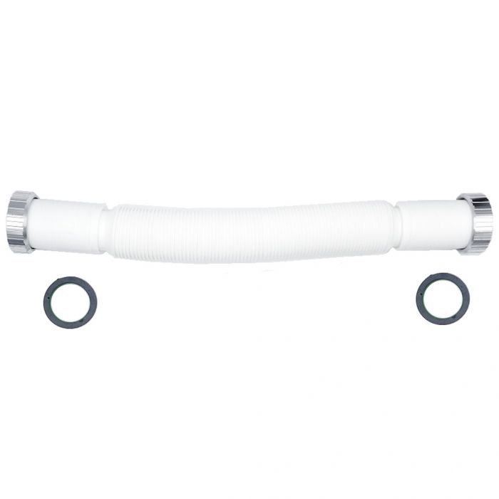 SalonTuff Flexible Backwash Drain Hose White 