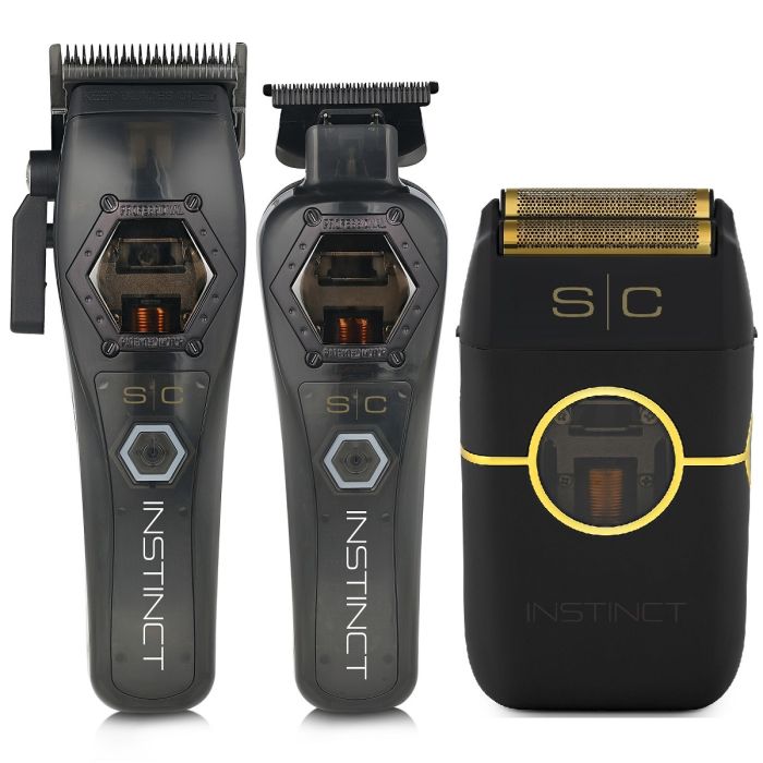 Stylecraft Pro METAL EDITION Instinct Clipper, Trimmer & Black Shaver [TRIO]