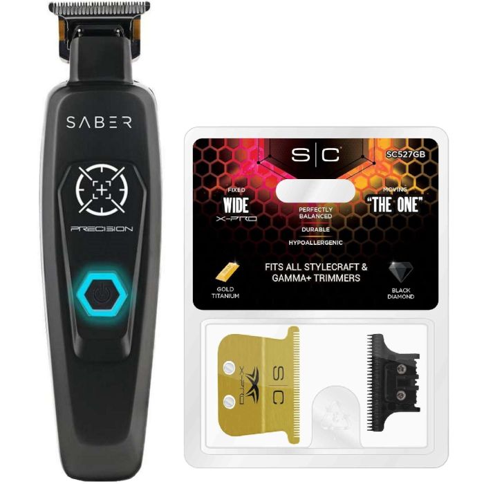 Stylecraft Pro PRECISION Saber Metal Trimmer #SC403BP + FREE Gamma+ Gold X-Pro Blade #GP527GB [Combo]