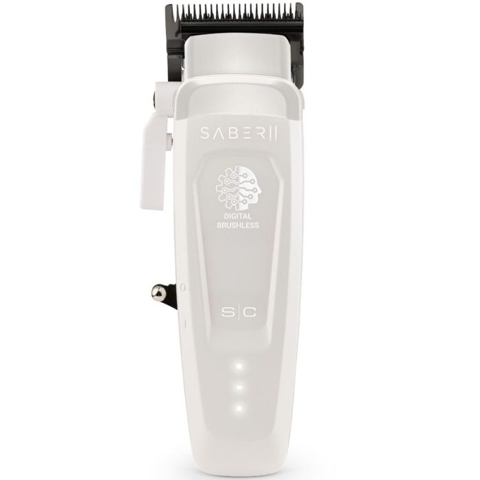 Stylecraft Pro SABER II Professional Metal Clipper with Digital Brushless EON Motor - White #SC619W